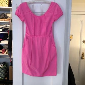 J. Crew Hot Pink Short Sleeved Dress